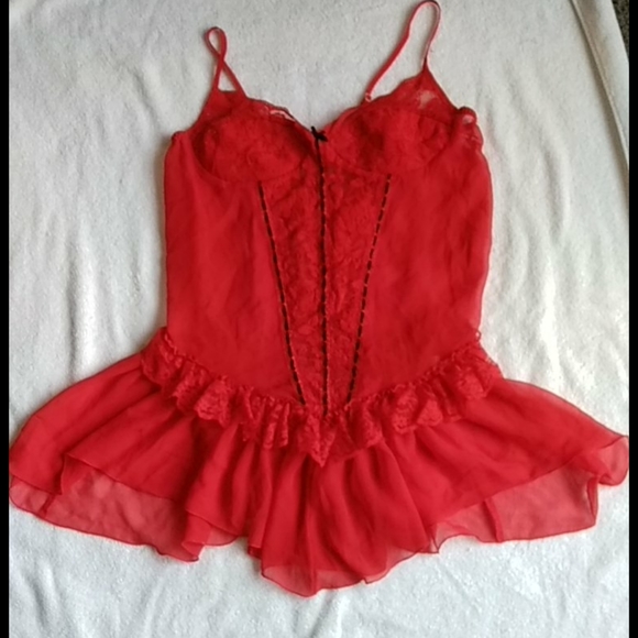 Women's lingerie size Large Lace Red short - Picture 1 of 5